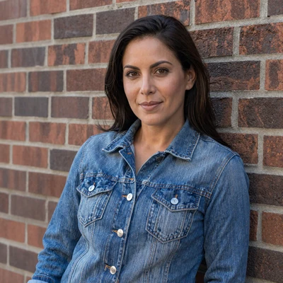 Maria, 38, a Latina woman in a denim jacket in Scranton Pennsylvania, trucker dating profile